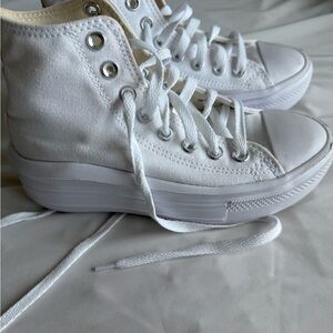 Converse White High-Top Sneakers